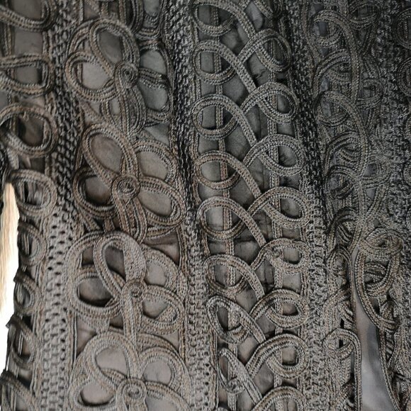 Victorian vintage guipure lace black lace jacket - Picture 3 of 11